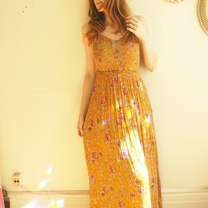 Yellow Patrons of Peace Maxi Dress